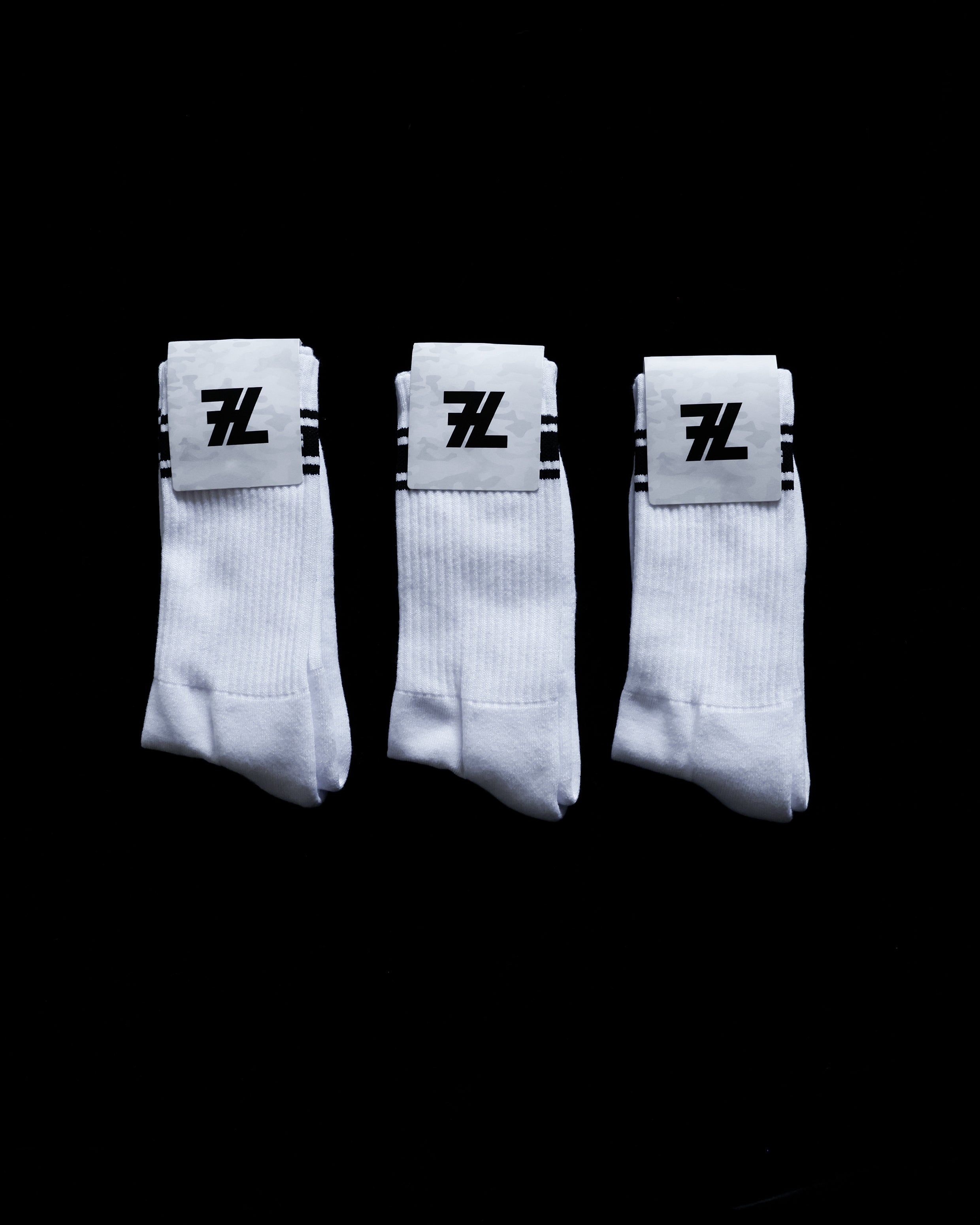 L1. Basic Training Socks (White) 3 Pack
