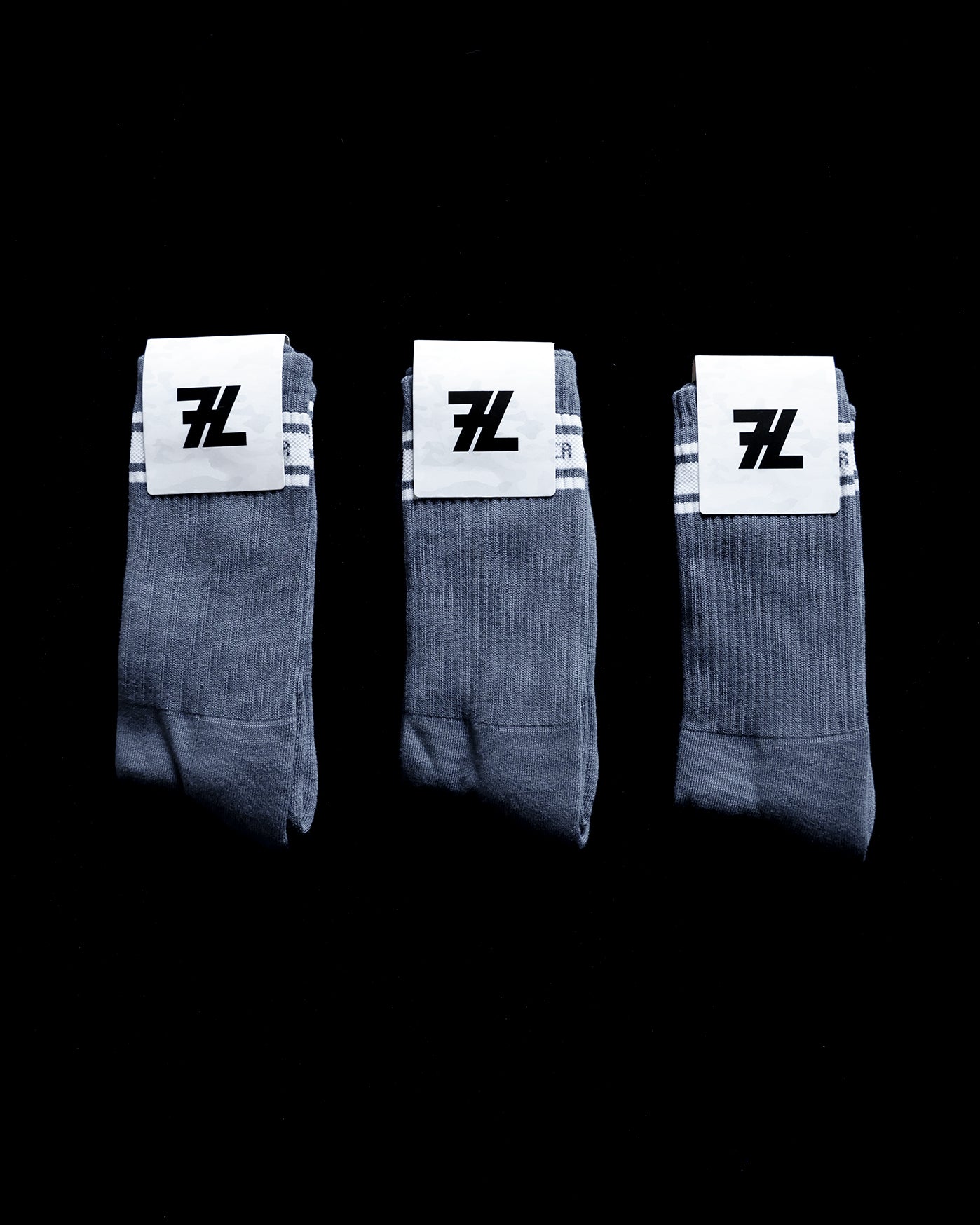 L1. Basic Training Socks (Grey) 3 Pack