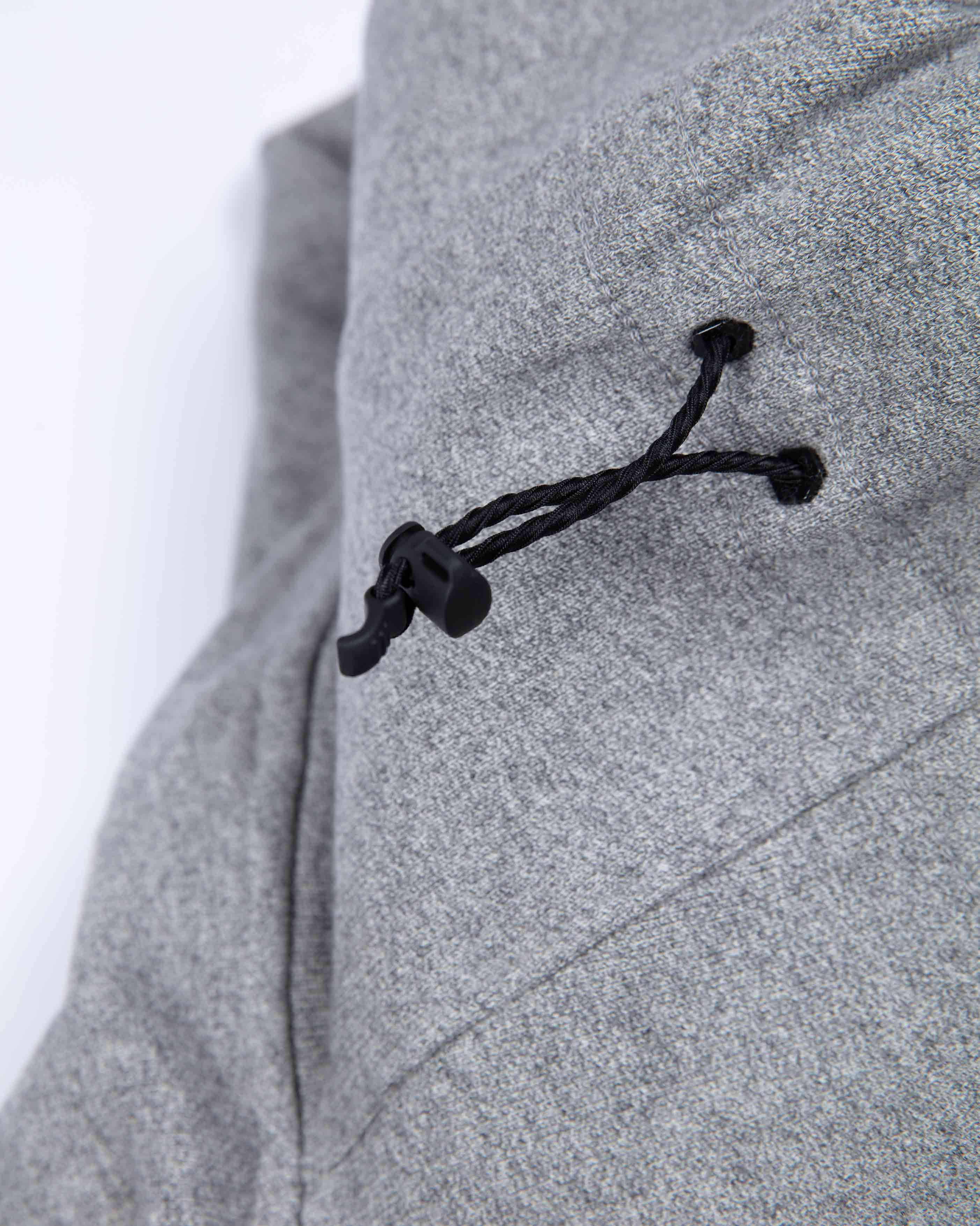 L3. GREY MARL ZIPPED HOODIE