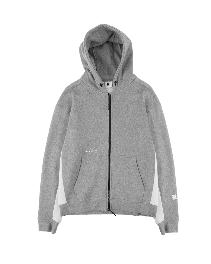 L3. Zipped Hoodie (Grey)