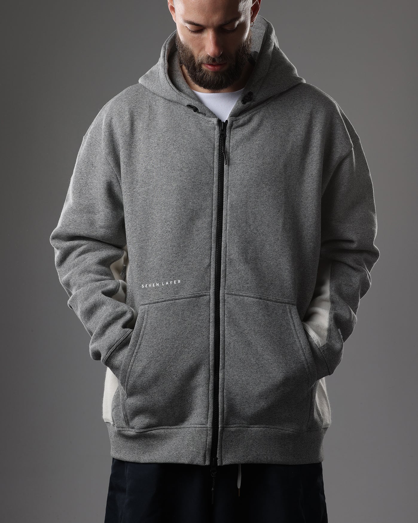 L3. Zipped Hoodie (Marl)